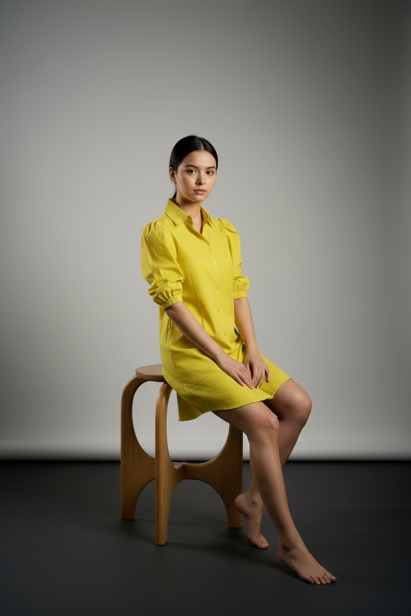 THE SUN - KISSED POPLIN SHIRT DRESS